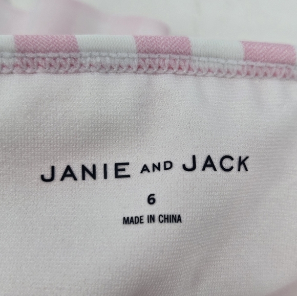 JANIE AND JACK BEGONIA PINK GINGHAM HALTER RUFFLE TWO PIECE BATHING SUIT GIRLS 6 - Picture 10 of 14